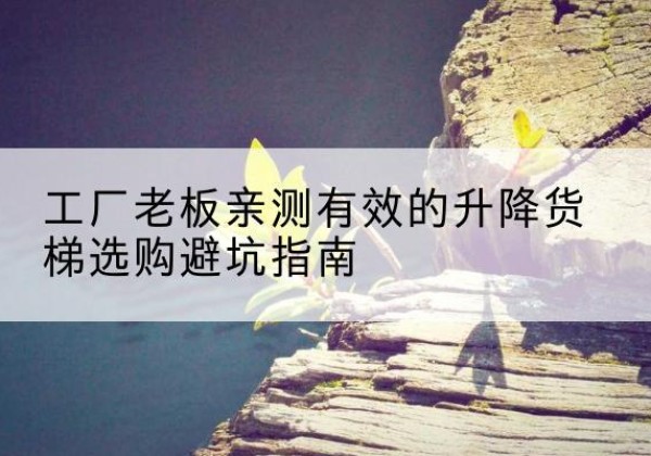 迁安升降货梯怎么选-工厂老板亲测有效的升降货梯选购避坑指南